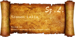 Szenes Leila névjegykártya